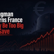 Fostoria News Graph showing economic warning for France and ECB limits with Bitcoin growth.